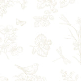 Papel Toile Borboleta Bege